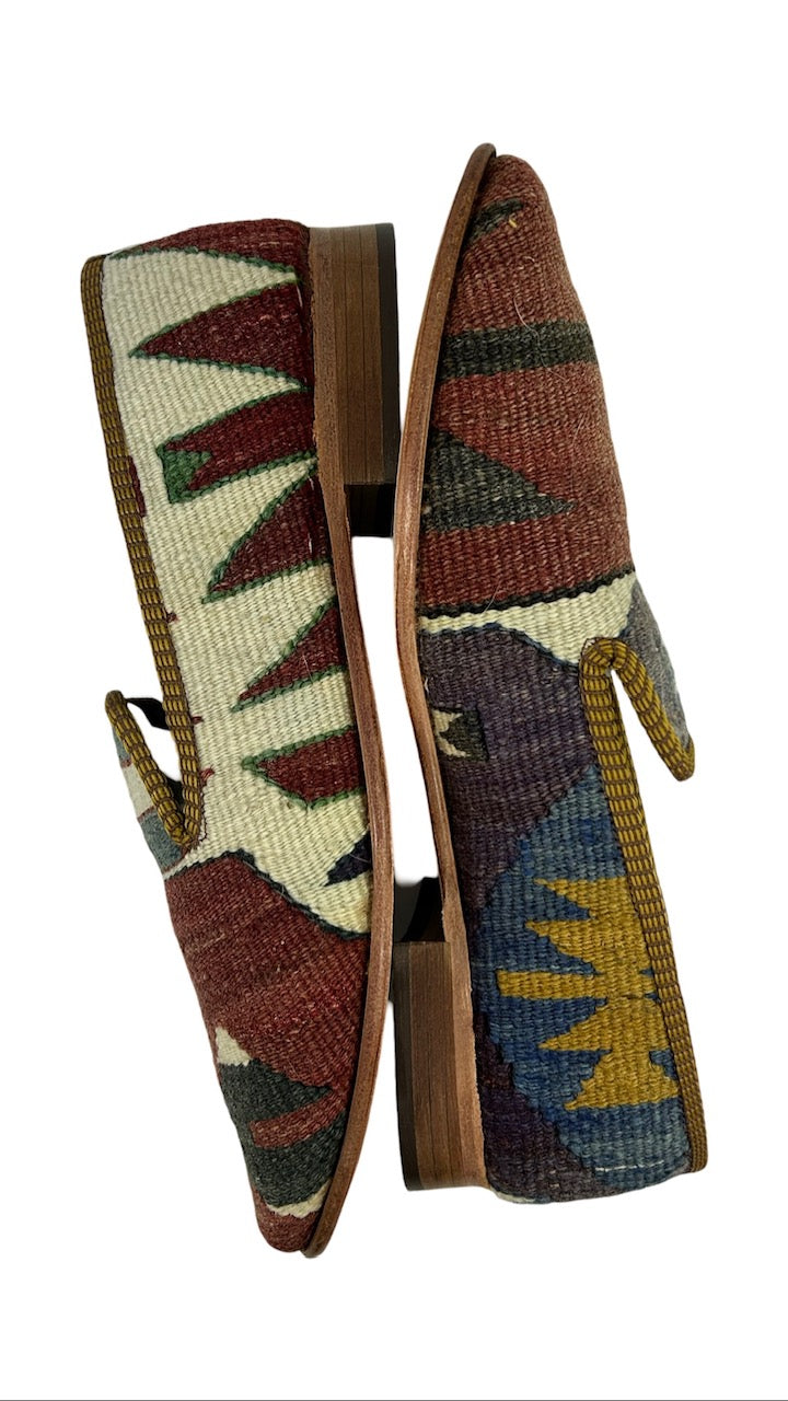 Turkish wool kilim wool men's loafers smoking shoe