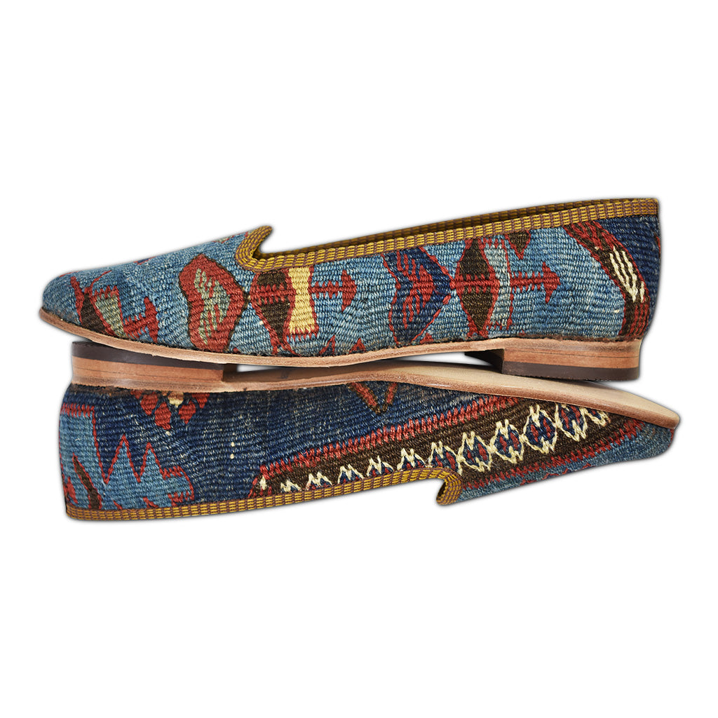 blue tapestry loafers size 7 women's