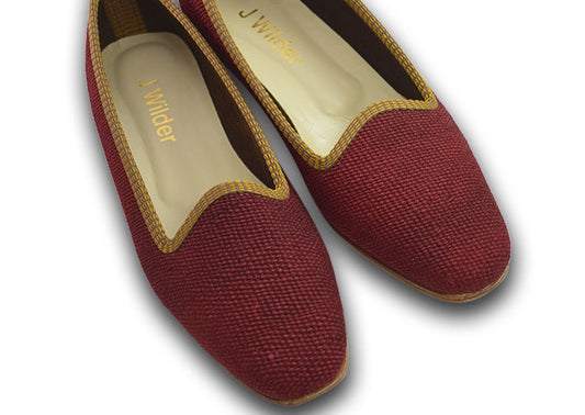 women's red loafers