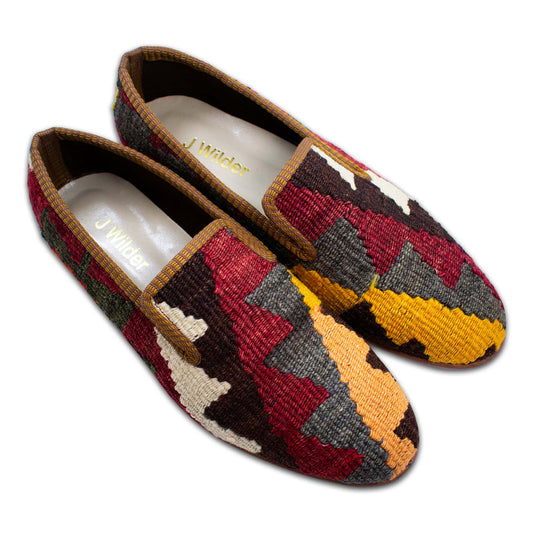 Bold colorful men's kilim loafers 