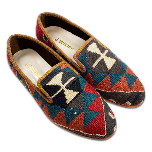 men'sMen's  Turkish carpet shoes in red and blue size 10