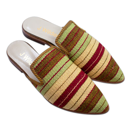 summer mules  and beach slides in summer colors