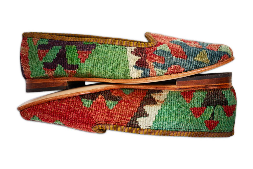 red kilim women's loafers size 9