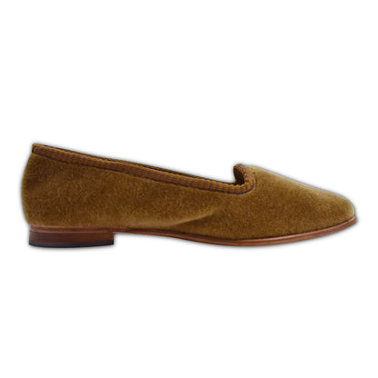 tan mohair velvet women's slipper shoe all sizes