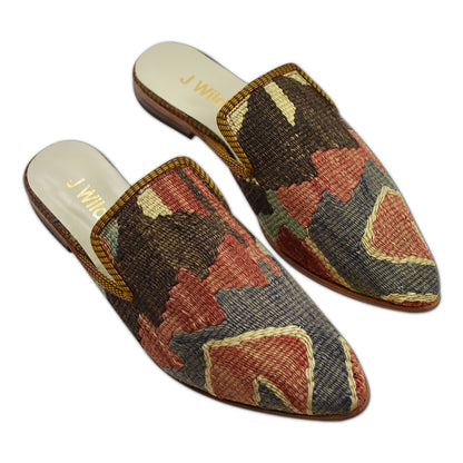 colorful Turkish kilim slides women's size 9