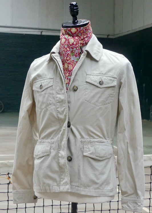 khaki safari jacket in tan 