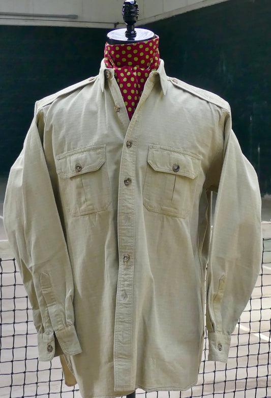 size large all cotton with epaulets very handsome travel wear