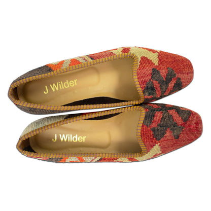 red kilim slipper shoes women's size 9