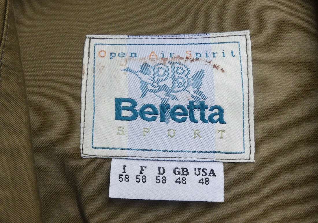 Beretta label size XL vintage item