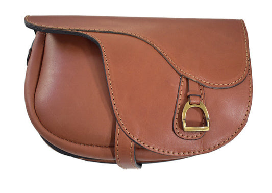 london tan saddle styl;e pocketbook