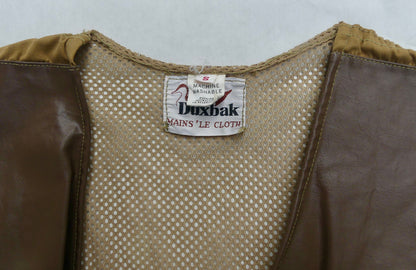 tan heavy canvas VTG shooting vest size small 