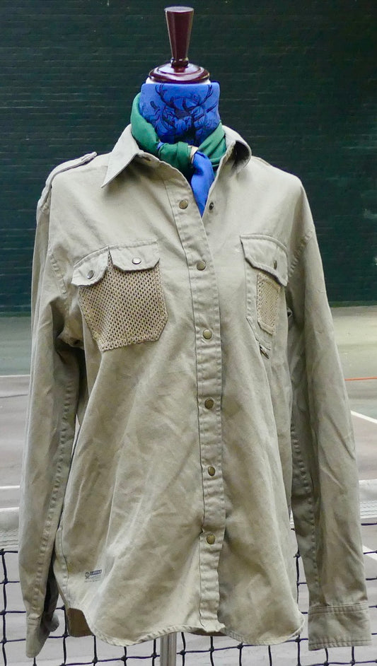 Khaki Womens's Safari Shirt - size medium
