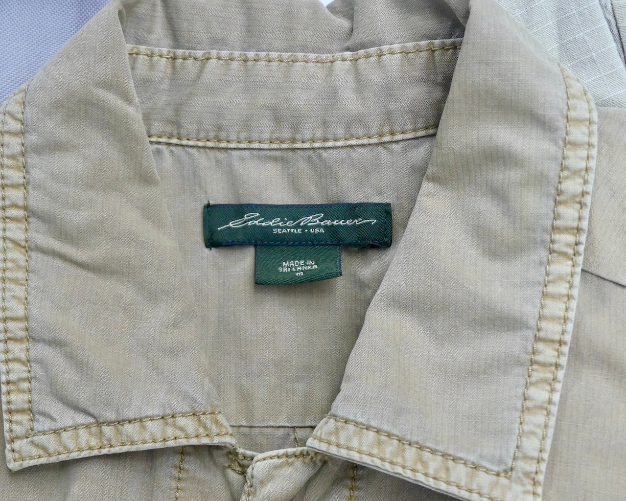 size medium Eddie Bauer travel jacket with double back vents cotton
