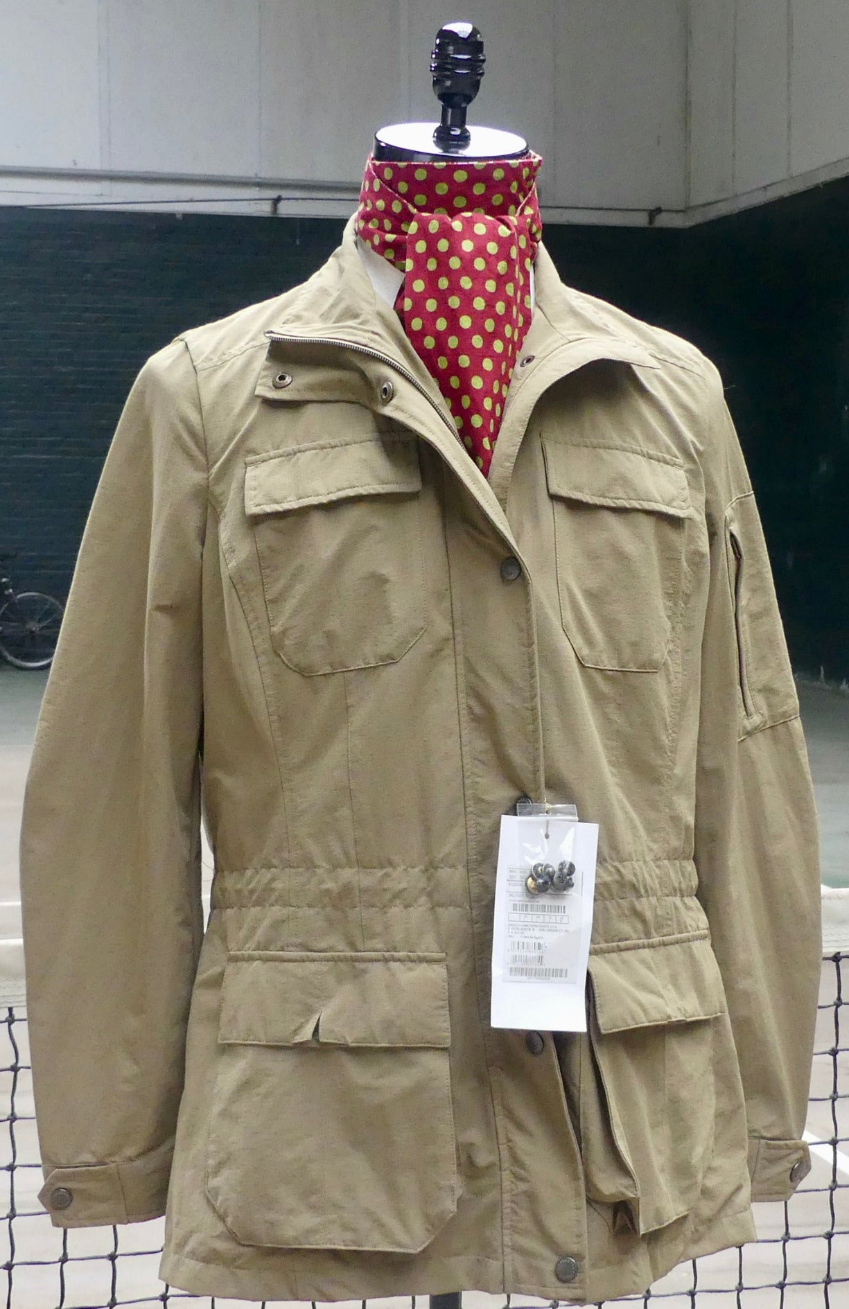 dark green wind breaker hiking jacket between season