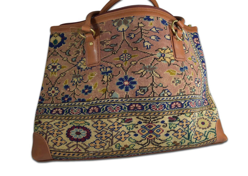 A carpet bag and ideal weekender luggage 