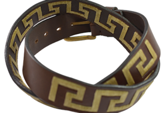 The Greek Key Polo premium leather unisex Belts