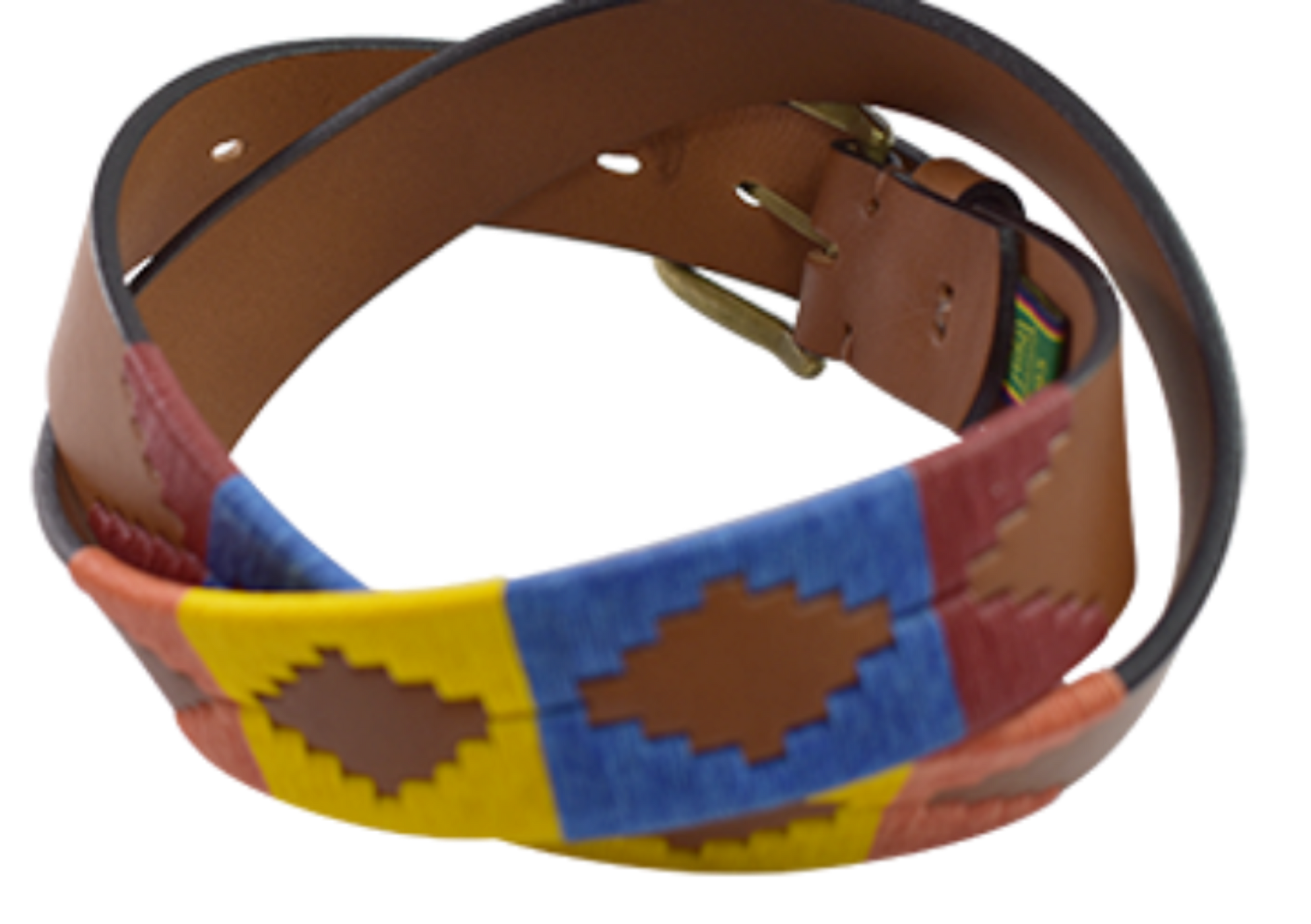 London tan premium leather unisex polo belt