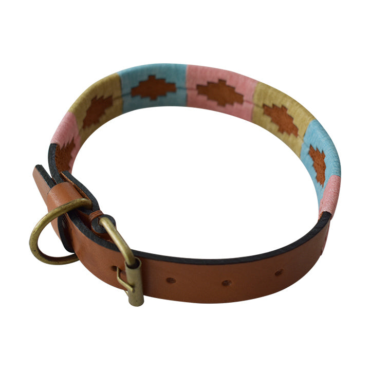 London tan handmade dog collar premium leather 